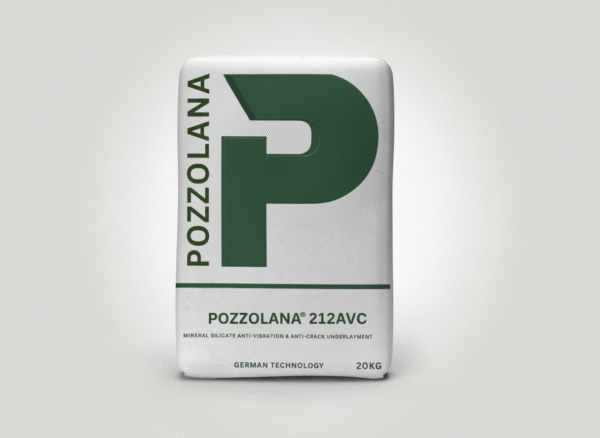 Pozzolana® 212AVC (White) — Mineral Silicate Anti-Vibration & Anti-Crack Underlayment